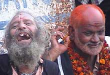 Sadhus having a joke