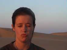 Lindsey pulling a face